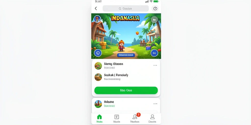 Screenshot menggambarkan karakter utama dalam aksi epik.