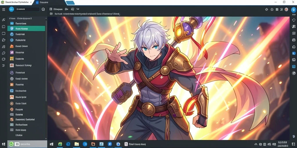 Tangkapan layar menunjukkan antarmuka utama game yang menarik.