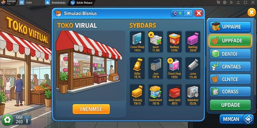 Menampilkan tampilan antarmuka game yang menarik.