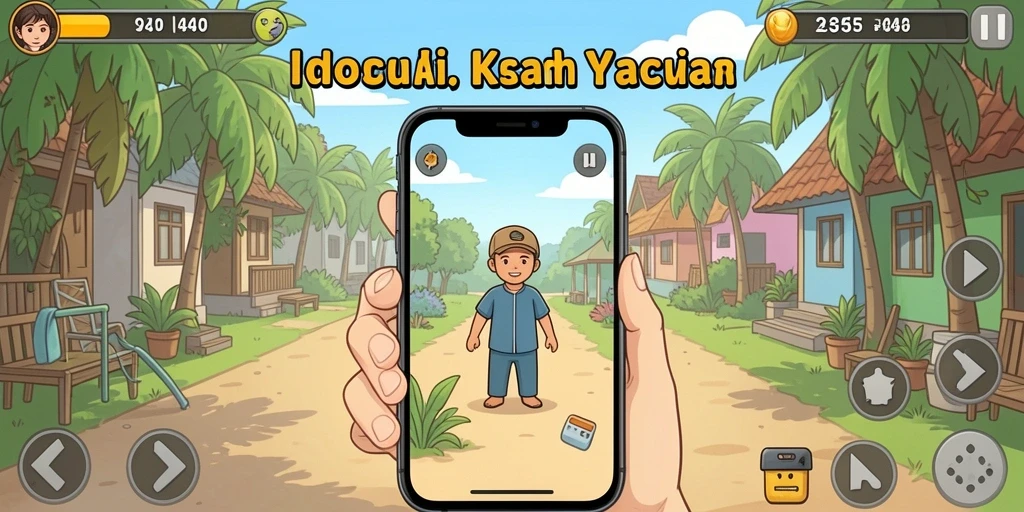 Tampilan awal game yang menarik dan penuh warna.