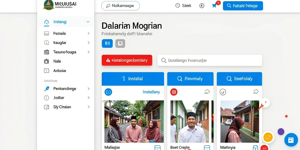 Tampilan utama yang menarik dan modern.